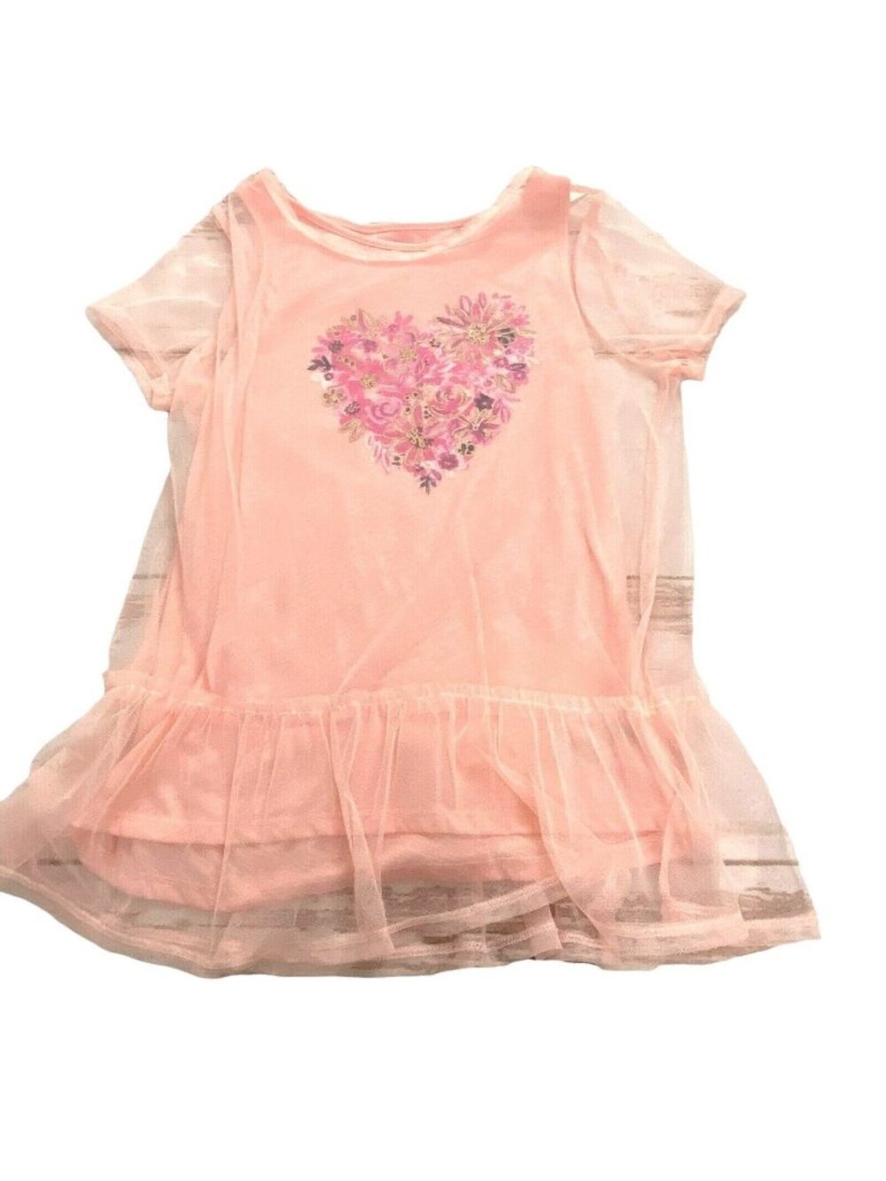 Epic Threads Girls Short Sleeve Heart T-Shirt-Pink-Size XL-NWT
